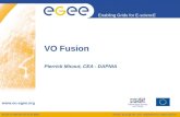 EGEE-II INFSO-RI-031688 Enabling Grids for E-sciencE  EGEE and gLite are registered trademarks VO Fusion Pierrick Micout, CEA - DAPNIA.
