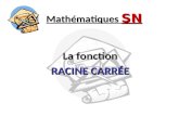 Mathématiques SN La fonction RACINE CARRÉE. Définition Mathématiques SN - La fonction RACINE CARRÉE - La racine carrée dun nombre x détermine le nombre.