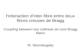 I'interaction d'inter-fibre entre deux fibres creuses de Bragg Coupling between two collinear air-core Bragg fibers M. Skorobogatiy.