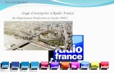 Stage dentreprise à Radio France Jean-César Marchand 3°5 Au Département Production en Studio (DPS)