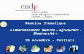 Réunion thématique « Environnement humain – Agriculture - Biodiversité » 20 novembre - Poitiers.