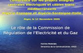 Conférence sur les projets intégrés centrales électriques et câbles trans-méditerranéens Algérie-Espagne et Algérie-Sardaigne-Italie Alger, le 12 Novembre.