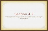 Section 4.2 Lénergie cinétique et le théorème de lénergie cinétique.