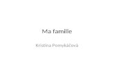 Ma famille Kristína Pomykáčová. Moi Je m ´appelle Kristína. Je suis une fille brune. Je suis agée de 13 ans. Mon anniversaire est le 9 août. Je vis à.