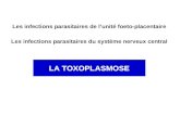 LA TOXOPLASMOSE Les infections parasitaires de lunité foeto-placentaire Les infections parasitaires du système nerveux central.