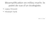 Bioamplification en milieu marin: le point de vue dun écologiste. Lojou Vincent Mesbah Tarik John S. Gray.