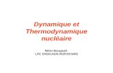 Dynamique et Thermodynamique nucléaire Rémi Bougault LPC ENSICAEN-IN2P3/CNRS Prospective IN2P3/CNRS DAPNIA/CEA (oct. 2004)