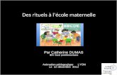1 Des rituels à lécole maternelle Par Catherine DUMAS IEN Gard préélémentaire Animation pédagogique LYON Le 12 décembre 2012.