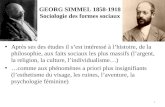GEORG SIMMEL 1858-1918 Sociologie des formes sociaux • Après ses des études il s’est intéressé à l’histoire, de la philosophie, aux faits sociaux les plus.