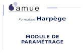 Formation Harpège MODULE DE PARAMÉTRAGE. Harpège SOMMAIRE Partie 1 Navigation dans HARPEGE Partie 2 Les structures Partie 3 Les Implantations-Locaux Partie.