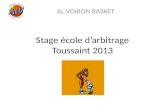 Stage école d’arbitrage Toussaint 2013 AL VOIRON BASKET.