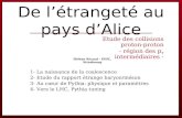 De l’étrangeté au pays d’Alice Etude des collisions proton-proton - région des p T intermédiaires - Hélène Ricaud - IPHC, Strasbourg 1- La naissance de.