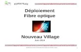 Synthèse de la réunion d’information fibre optique par Christian Loiseau 1 Nouveau Village Juin 2014 Déploiement Fibre optique.