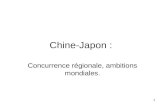 1 Chine-Japon : Concurrence régionale, ambitions mondiales.
