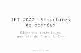 IFT-2000: Structures de données Éléments techniques avancés du C et du C++ Dominic Genest, 2009.