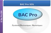 LE Bac Pro SEN BAC Pro S ystème El ectroniques N umériques.