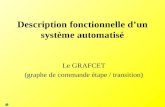 Description fonctionnelle d’un système automatisé Le GRAFCET (graphe de commande étape / transition)