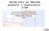 RESULTATS de MOCAGE pendant l’expérience ITOP Travail de thèse de N. Bousserez Laboratoire d’Aérologie, Toulouse CNRM-GAME, Toulouse CNES.