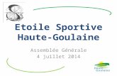 Etoile Sportive Haute-Goulaine Assemblée Générale 4 juillet 2014.