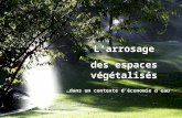 Présentation L’arrosage des espaces végétalisés …dans un contexte d’économie d’eau Denis MARCHE/demarche.paysage.
