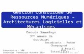 Daouda Sawadogo 3 ème année de doctorat 19-20 et 21 Nov. 2014 Encadrants : Ronan Champagnat & Pascal Estraillier Laboratoire : L3i S2IM - Séminaire Thématique.