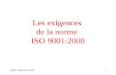 QS&P, P.Baracchini, 20071 Les exigences de la norme ISO 9001:2000.
