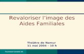 Tournesol Conseils SA Théâtre de Namur 11 mai 2004 – 10 h Revaloriser l’image des Aides Familiales.