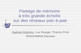 Partage de mémoire à très grande échelle sur des réseaux pair-à-pair Gabriel Antoniu, Luc Bougé, Thierry Priol IRISA/INRIA Rennes.