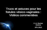 Trucs et astuces pour les fistules vésico-vaginales : Vidéos commentées C.-H. Rochat, Genève AFU 2012.