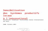 Sensibilisation des Systèmes productifs locaux à l’international Consultant/ Formateur/ Facilitateur Senior International Ali Aris, CNAM, Octobre 2014.