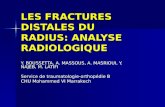 LES FRACTURES DISTALES DU RADIUS: ANALYSE RADIOLOGIQUE Y. BOUSSETTA, A. MASSOUS, A. MASRIOUI, Y. NAJEB, M. LATIFI Service de traumatologie-orthopédie B.