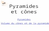 Pyramides et cônes Pyramides Volume du cônes et de la pyramide.