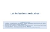 Les infections urinaires Principales références Diagnostic et antibiothérapie des infections urinaires bactériennes communautaires chez l'adulte - Recommandations.