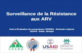 Surveillance de la Résistance aux ARV Suivi et Evaluation des programmes VIH/SIDA - Séminaire régional CESAG - Dakar, Sénégal.