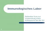 Immunologisches Labor Refresher Kurs zur Vorbereitung eines Kolloquiums bei der KV 1.