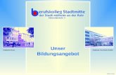 Internet: : info@bkmh.de INHALT Unser Bildungsangebot 2001-12-04 Gebäude KluseGebäude Von-Bock-Straße.