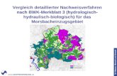 Www.WUPPERVERBAND.de Vergleich detaillierter Nachweisverfahren nach BWK-Merkblatt 3 (hydrologisch- hydraulisch-biologisch) für das Morsbacheinzugsgebiet.