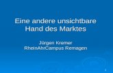 1 Eine andere unsichtbare Hand des Marktes Jürgen Kremer RheinAhrCampus Remagen.