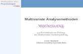 Methoden der Psychologie Multivariate Analysemethoden Günter Meinhardt Johannes Gutenberg Universität Mainz q-q-Plot Methode zur Prüfung der Multivariaten.