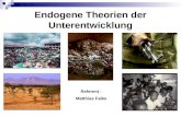 Endogene Theorien der Unterentwicklung Referent : Matthias Falke.