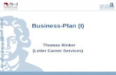 Business-Plan (I) Thomas Rinker (Leiter Career Services)