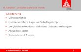 Bezirk Frankfurt IT-Gehälter – aktueller Stand und Trends IT Arbeitskreis 21.03.2002 1 Gliederung Vorgeschichte Unübersichtliche Lage im Gehaltsgestrüpp.