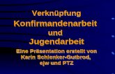 Verknüpfung Konfirmandenarbeit und Jugendarbeit Eine Präsentation erstellt von Karin Schlenker-Gutbrod, ejw und PTZ.