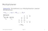 RW-SystemarchitekturKap. 31 Multiplizierer Gesucht: Schaltkreis zur Multiplikation zweier Binärzahlen, Beispiel:
