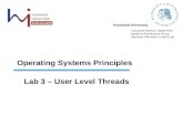 Humboldt University Computer Science Department Systems Architecture Group  Operating Systems Principles Lab 3 – User.