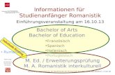 Wolf Lustig Studienbüro Romanistik Uni Mainz Einführungsveranstaltung für Studierende der Romanistik (B.A./B.Ed.) im WS 2013/14 | 1 von 18 Informationen.