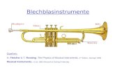 Blechblasinstrumente Quellen: N. Fletcher & T. Rossing: The Physics of Musical Instruments, 2 nd Edition, Springer 1999 Musical Instruments, v1.0a, 1992.