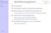 FH-Hof Produktionsmanagement Prof. Dr.-Ing. I. Löbus QM Qualitätsmanagement Grundlagen Qualitätsstandards und Normensysteme Werkzeuge des Qualitätsmanagements.