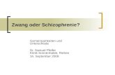 Zwang oder Schizophrenie? Gemeinsamkeiten und Unterschiede Dr. Samuel Pfeifer Klinik Sonnenhalde, Riehen 16. September 2008.