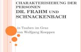 C HARAKTERISIERUNG DER P ERSONEN D R. F RAHM UND S CHNACKENBACH in Tauben im Gras von Wolfgang Koeppen.